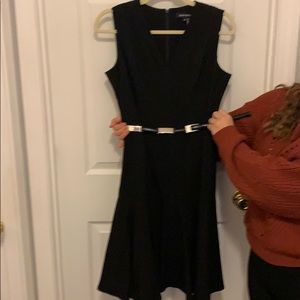 Ellen Tracy size 4 black dress with belt